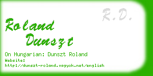 roland dunszt business card